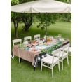 thumbnail image 3 of Easter Outdoor Tablecloth - 60x120 Inch Rectangle Dining Table Cover, Spring Colorful Eggs Flower Leaf Wood Grain Plaid Waterproof Outdoor Table Cloth with Umbrella Hole & Zipper for Picnic/Patio, 3 of 7