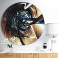 thumbnail image 3 of Designart 'Fractal 3D Tangled Center ' Modern wall clock, 3 of 3