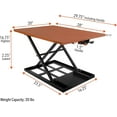 thumbnail image 3 of Stand Steady X- Pro, Ergonomic Adjustable Height Standing Desk Converter for Home or Office, Easy Lift Sit to Stand Laptop Desk Riser for Laptop and Computer Monitor (Cherry, 28in x 20in), 3 of 7