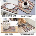 thumbnail image 4 of Coffee Cup Farmhouse Design Coffee Bar Mat Accessories for Countertop Absorbent Hide Stain Dish Drying Mats for Kitchen Counter Draining Pad Under Coffee Maker Coffee Pot Espresso Machine 19.5x12in, 4 of 7