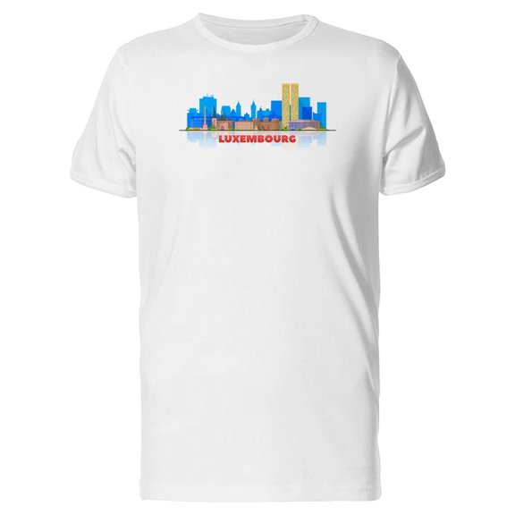 Travel, Luxembourg City Skyline T-Shirt Men -Image by Shutterstock, Male x-Large