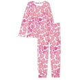 thumbnail image 4 of SCRAWLGOD Love Heart Women's Pjs Sets for Women Long Sleeve and Pants Lounge Set Size L Crewneck Jogger Pajama Set for Women Comfy Women Sleepwear Soft, 4 of 6