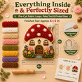 thumbnail image 5 of Whimsical Village 3D Fabric Poke Art Kit, Acorn Bakery No Sew Cottage Craft for Adults with Simple Illustrated Guide, 5 of 7