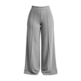 thumbnail image 6 of TEAJOPSUU Plus Size Yoga Pants for Women Wide Leg Stretchy High Waist Elastic Waisted Palazzo Pants Casual Daily Trousers XL-5XL Gray, 6 of 6