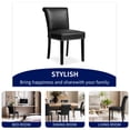 thumbnail image 7 of Subrtex Set of 2 Modern Upholstered Dining Chairs with Nailhead Trim and Wooden Legs, Black, 7 of 7