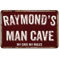 thumbnail image 1 of RAYMOND'S Man Cave Red Grunge Sign 8 x 12 High Gloss Metal Sign 208120003428, 1 of 1