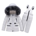 thumbnail image 2 of Trajes cálidos de invierno para niños, niñas, niños, chaqueta de plumón de , mono, traje de nieve, invierno Blanco - XL perfke Traje de nieve de invierno para niños, 2 of 9