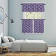 thumbnail image 5 of Purple Moroccon Kitchen Curtains Sets for Windows 24 Inch Length, Country Chic Ethnic Minimalist Motifs Rod Pocket Window Treatments Tier Curtains and Valances Set for Bedroom/Bathroom, 5 of 8