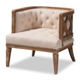 thumbnail image 1 of Baxton Studio Esme Linen Upholstered Wood Accent Chair in Beige White Washed, 1 of 10