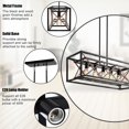 thumbnail image 4 of Patiojoy Rectangle Metal Vintage Chandelier 5-light Pendant Island Ceiling Light, 4 of 5