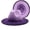 Dark Purple, variant on Classic Western Denim Curved Top Wool Fedora Hat with Wide Brim for Men and Women Autumn Winter Jazz Style Army Green M