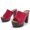 Red, variant on asdoklhq Slippers for Women Indoor and Outdoor,New Fish Mouth High-heeled Thick-heeled Thick-soled Comfortable Women's Sandals