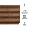 thumbnail image 2 of Render Armoire d'Appoint Cannelée à 2 Portes en Noyer, 2 of 9