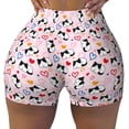 thumbnail image 2 of Naloa Cartoon Cat And Heart Biker Shorts for Women Seamless Scrunch Short Women’s Yoga Shorts for Gym Running Sport Shorts-XX-Large, 2 of 8