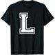 thumbnail image 1 of Camiseta con monograma con letra L y nombre inicial del alfabeto universitario, 1 of 2
