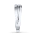 thumbnail image 3 of beryl_creation Men's 1.15 Ct Round Cut White Diamond Wedding Engagement Half Band Pinky Ring 14K White Gold Plated 925 Sterling Silver -5.5, 3 of 3