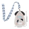 thumbnail image 3 of Unique Bargains 1 Pc ID Badge Holder with Lanyard Cute Animal Lanyard Card Holder White Black Blue, 3 of 5
