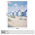 thumbnail image 4 of Chilfamy Beach Huts Ocean Blue Sky Flannel Throw Blanket for Sofa Couch All Seasons Lightweight Blanket, Perfect Gift for Family and Friends 40x50in, 4 of 6