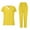 Yellow, variant on lcziwo Scrubs-Set for Women 2 Piece Outfits Solid Color Nurse Uniform Jogger Suit Classic Stretch Top & Pants with Pocket Nurse Workwear Lightning Deals of Today 2024 Purple,S