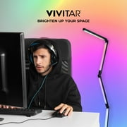 Vivitar Bendable RGB Corner Light Bar - 56 Inch LED Floor Lamp, Music Reactive, Remote Control for Gaming Room, Bedroom, Teen Room Decor & Night Light Ambience