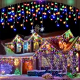thumbnail image 3 of Decoraciones navideñas para el hogar, cortina LED para exteriores, guirnalda de luces de carámbanos, guirnalda de calle para la casa, decoración de invierno de 4 a 80 m para Año Nuevo, 3 of 5