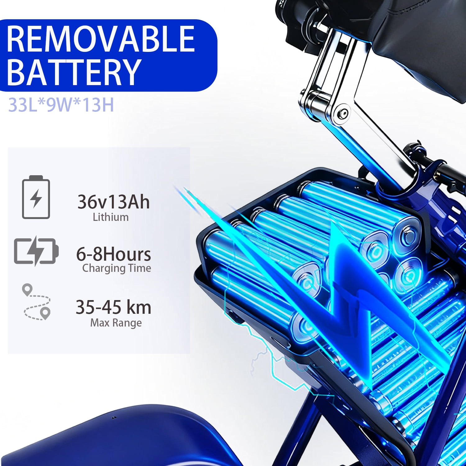 Electric Tricycle for Adults,20 Inch electric trike,36V 13AH Removable Li-Battery,3 Wheel 350w Ebike Suitable for Carrying Passengers and Cargo