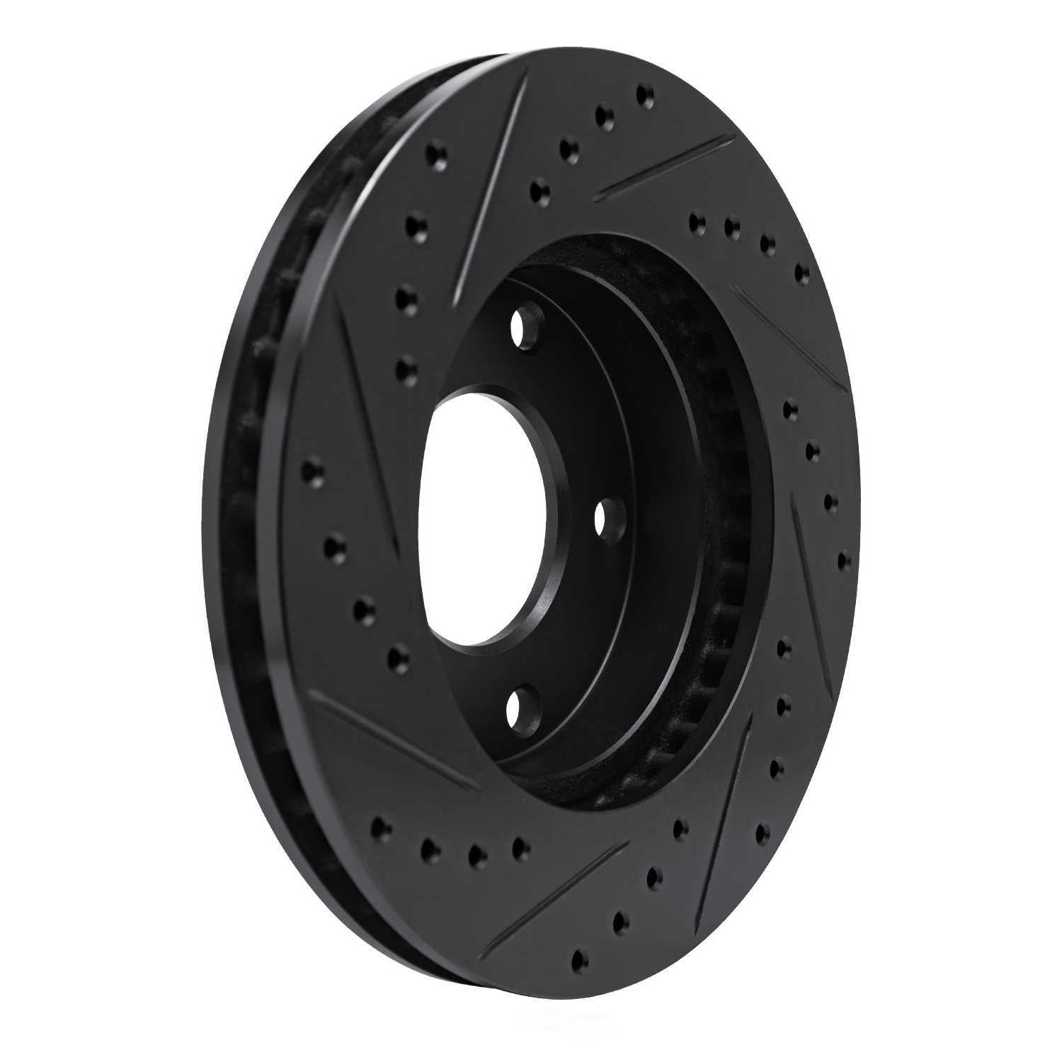 Dynamic Friction Company 633-46004R DFC Brake Rotor - Drilled And Slotted - Black