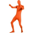 thumbnail image 2 of Wyobmus Men's and Women's Full Body Zentai Bodysuit Stretchy Face Cover Long Sleeve Zentai Jumpsuit Halloween Dress Up Party Performance Unitard Body Suit C-Orange, 2 of 7