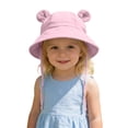 thumbnail image 4 of HAOTAGS Baby Bucket Hat, Cotton Sun Hat for Toddler Girls Fisherman Cap with Bowknot Adjustable Chin Strap Breathable Summer UV Protection Pink Size 2T, 4 of 9