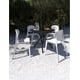 thumbnail image 1 of OFFIHO Set mesa Tonnati Negro + 4 sillas Teski Blanco para exterior con protección UV y diseño ergonómico, 1 of 12
