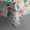 thumbnail image 5 of Pioneer Flower Floral Print Pattern Square Tablecloth,Waterproof Square Table Cover,Wipeable Spillproof Washable Table Cover for Home Kitchen Party Decor 60"x60"(152x152cm), 5 of 6