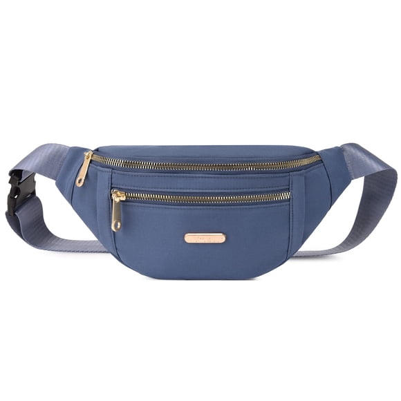 Riñonera DAITET bandolera azul ajustable, tamaño grande