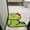 Green201, variant on Tuvgenk Rabbit Bath Rugs Washable Pink Alien Doormats Cute Rubber Living Room 19.69x19.69 In