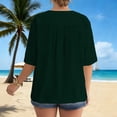 thumbnail image 6 of Lenago Womens T-shirt 1/2 Sleeve Crew Neck Summer Shirt Lightweight Breathable Solid Color Plus Size Tops Summer Holiday Casual Essentials Beach Fashion, 6 of 10