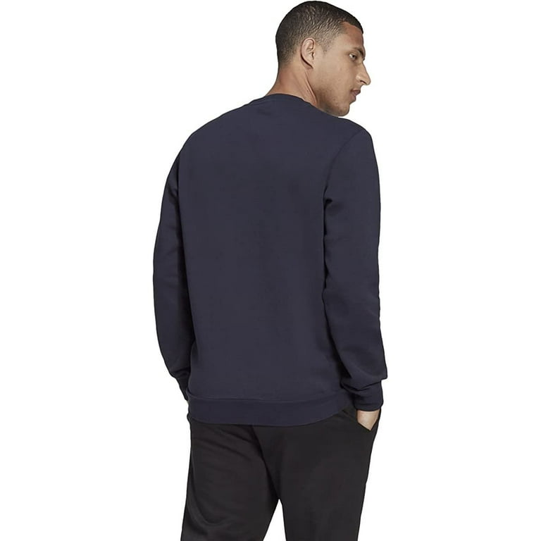 adidas Essentials Mens Fleece Sweatshirt Legend XLT Ink-white