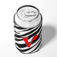 thumbnail image 4 of Letter V Initial Monogram - Zebra Red Can or Bottle Hugger, 4 of 5