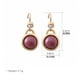 thumbnail image 3 of Pendientes de mujer Fiudx forma de gota piedra preciosa redonda color café, 3 of 5
