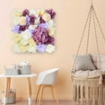 thumbnail image 4 of COFEST Artificial Silk Flower Wall Panel for Wedding Decor, Hydrangea Rose Floral Panel for Party Background, DIY Flower Wall Decoration for Home and Event. Purple, 4 of 6