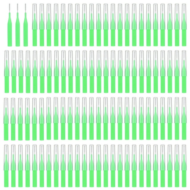 For 100PCS Interdental Brushes Floss Toothpick Orthodontic Braces Brush Tooth Cleaning Tool Oral Care with Storage Box