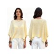 thumbnail image 2 of LMLYSoH Women's Mesh Knit Poncho Tops Fashion Solid Color Batwing Sleeve Boat Neck Cover Ups for Summer Daily Wear, 2 of 9