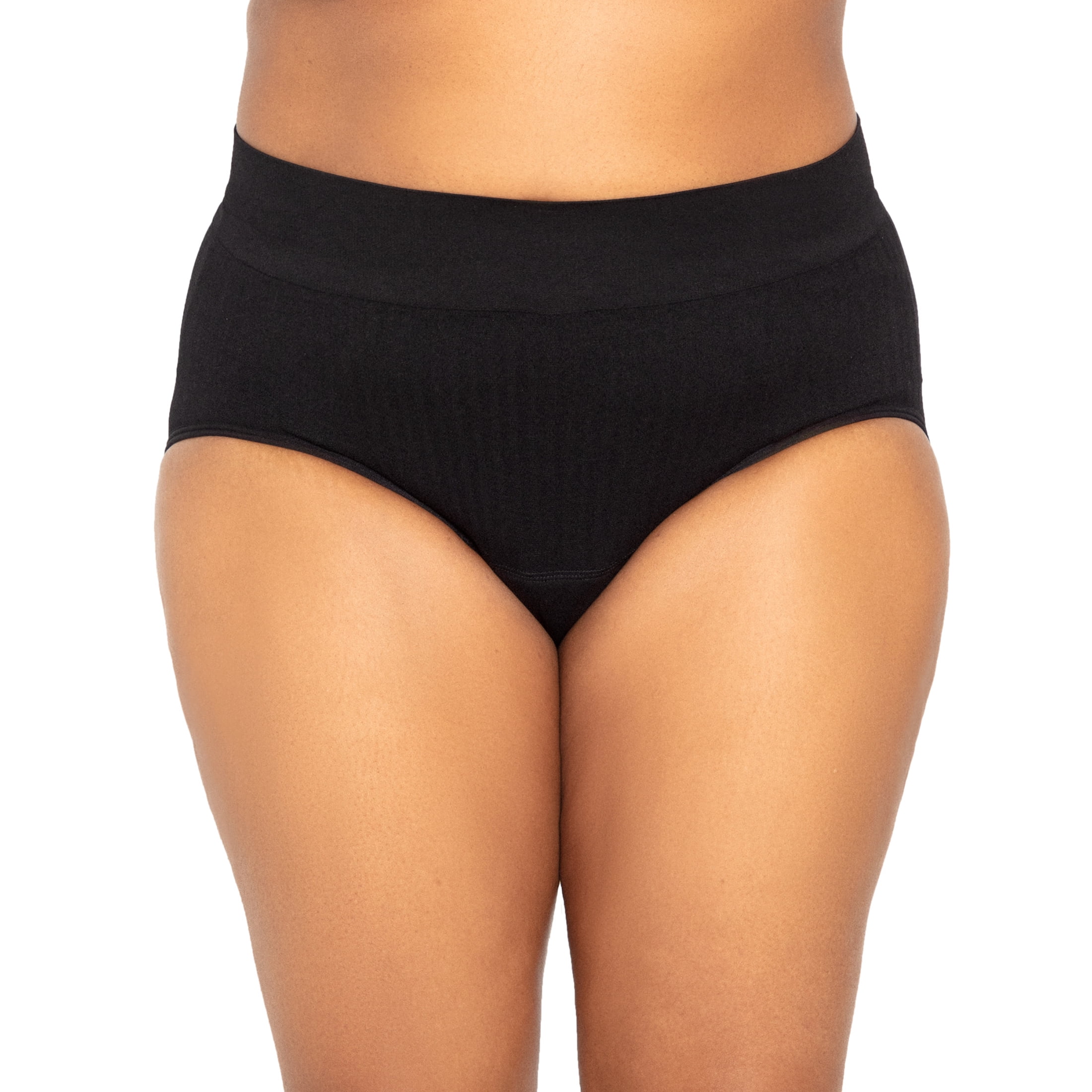 The Period Company. Sporty Stretch High Waisted, Period Underwear for Heavy Flows, Black