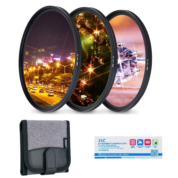 Kit de filtros estelares JJC, filtro estelar variable de 72 mm para Nikon Sony Fujifilm