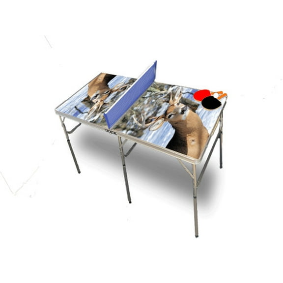 Deer in the Snow Portable Table Tennis Ping Pong Folding Table w/Accessories