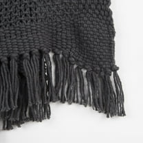 HomeRoots 519071 Blue & Grey Woven 100 Percent Cotton Throw Blanket