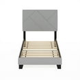 thumbnail image 5 of Furinno Skylar Geometric Design Headboard Bedframe, 12PC Slat Style, Glacier, Twin, 5 of 5