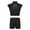 Black, variant on TiaoBug Kids Girls 2 Piece Dance Outfits Sleeveless Crop Top and Shorts Gymnastic Set Black 16