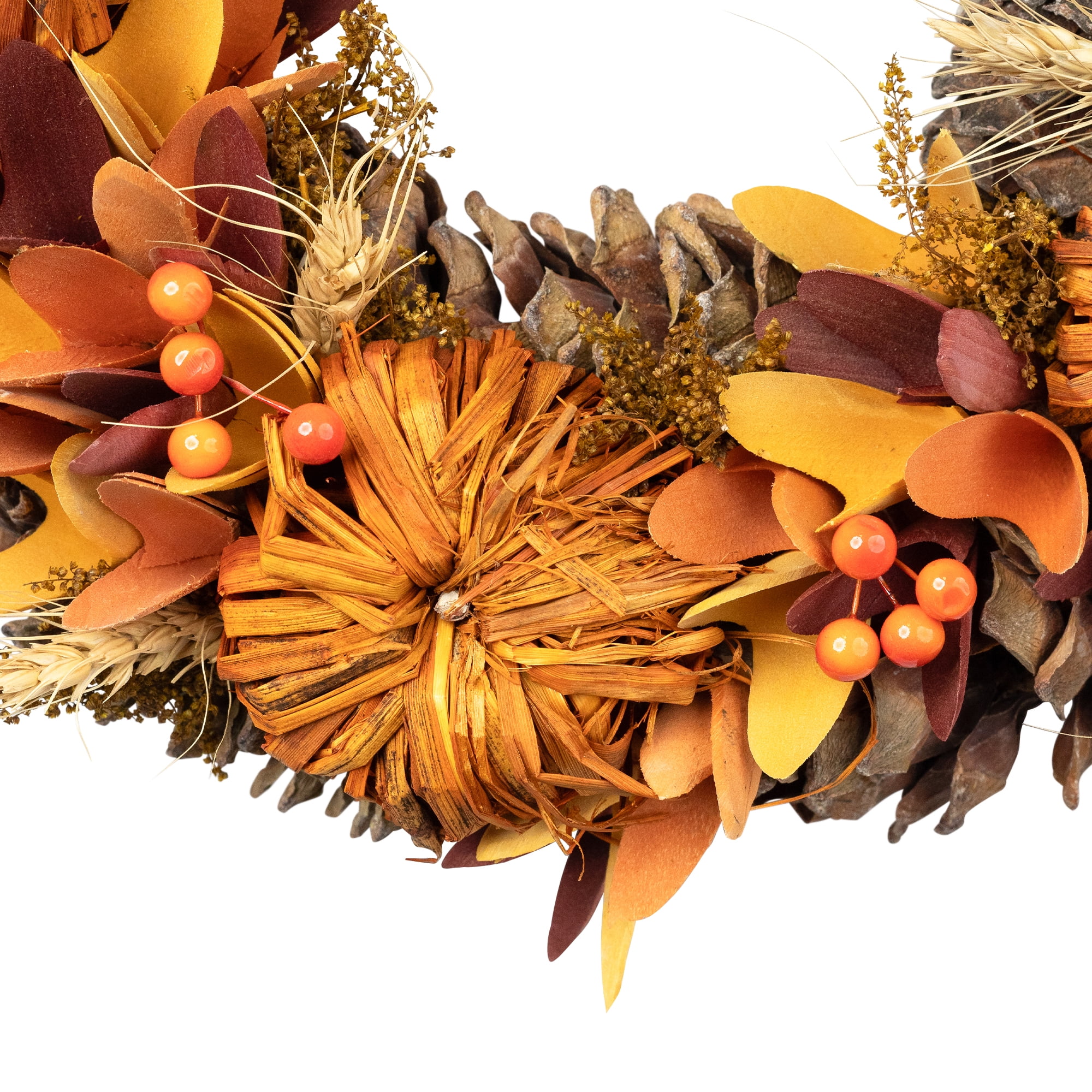 Northlight Mini Pumpkins and Berries Small Fall Harvest Wreath - 13" - Unlit