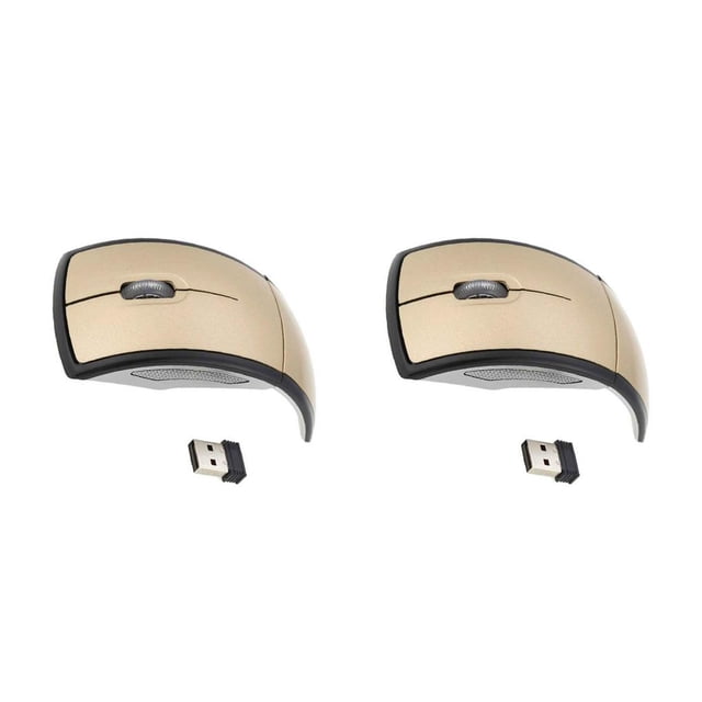 Sidaley Wireless Folding Mouse Work Replacement Portable External Portable Desktop Travel Accessory Cordless PC Gamer Mice oro 2Conjunto