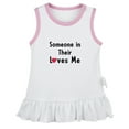 thumbnail image 1 of Someone In Their Loves Me Funny Dresses For Baby, Newborn Babies Skirts, Infant Princess Dress, 0-24M Kids Graphic Clothes (White Sleeveless Dresses, 6-12 Months), 1 of 4