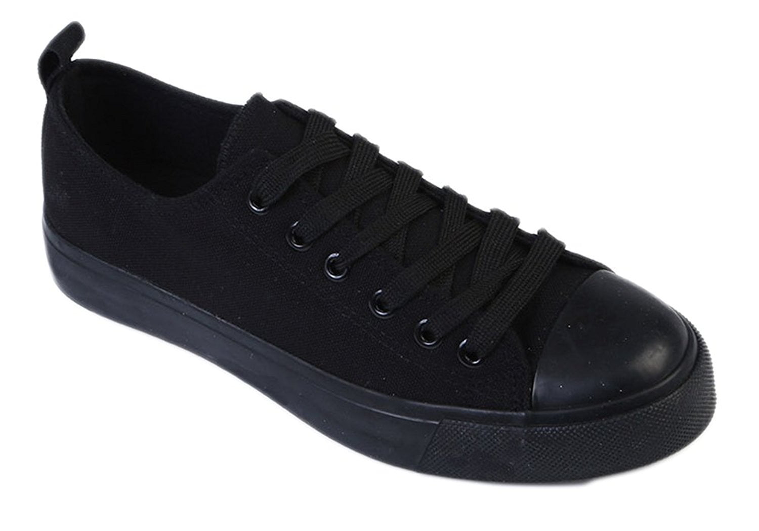 all black canvas sneakers